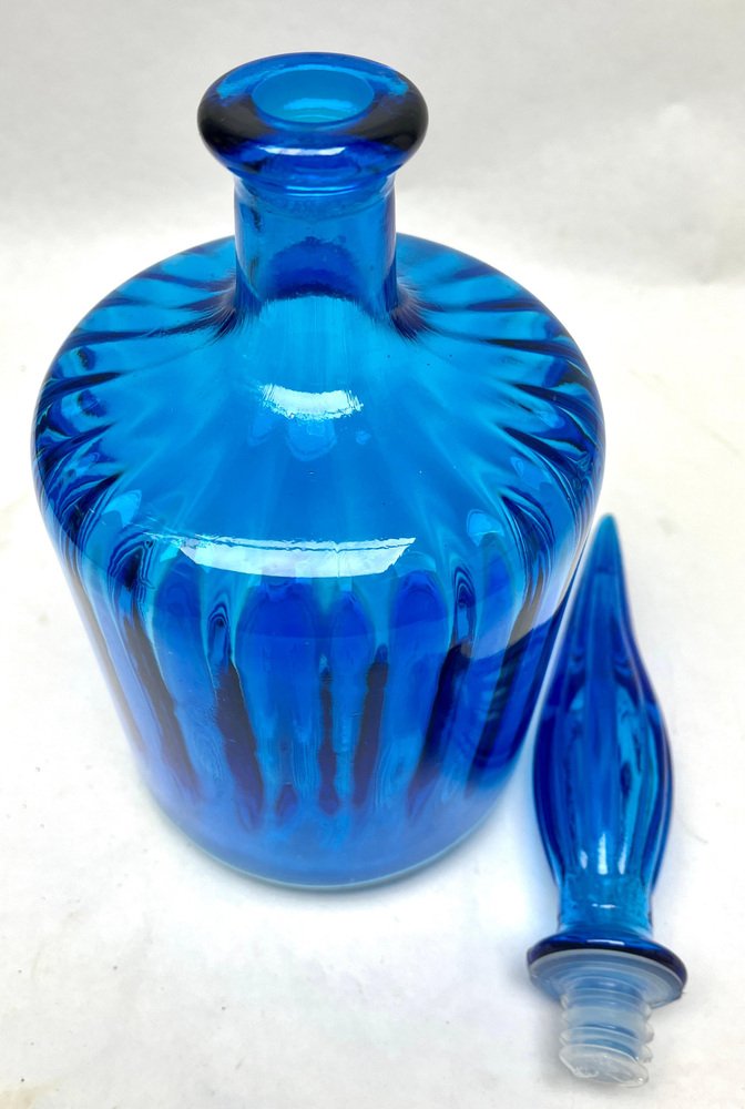 Vintage Italian Empoli Murano Cased Decanter, 1955