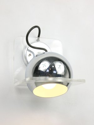 Vintage Italian Eyeball Wall Lamp in Chrome from Guzzini-HGJ-1299488