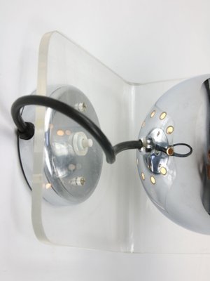 Vintage Italian Eyeball Wall Lamp in Chrome from Guzzini-HGJ-1299488