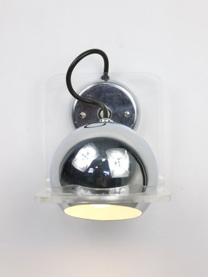 Vintage Italian Eyeball Wall Lamp in Chrome from Guzzini-HGJ-1299488