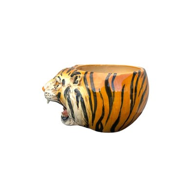 Vintage Italian Flower Pot in Shape of Tiger-TCS-2036671