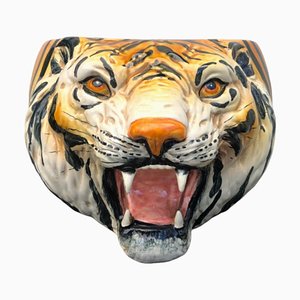 Vintage Italian Flower Pot in Shape of Tiger-TCS-2036671