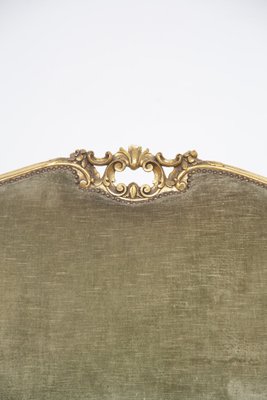 Vintage Italian Gilded Woold and Velvet Sofa-RCE-1338031