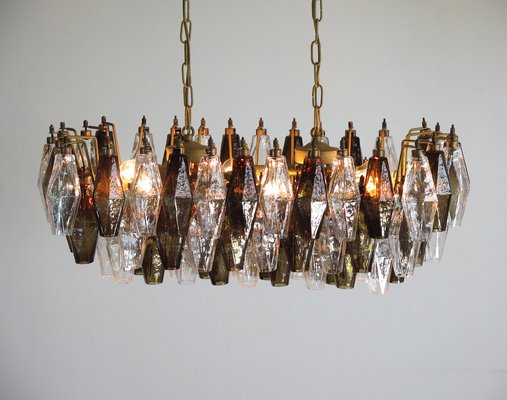 Vintage Italian Glass Chandelier, 1970s-FHZ-595406