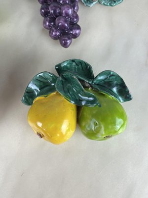 Vintage Italian Glazed Terracotta Fruit, 1980s, Set of 5-YST-1768909