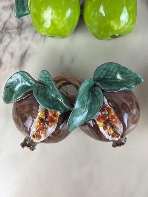 Vintage Italian Glazed Terracotta Fruit, 1980s, Set of 5-YST-1768909