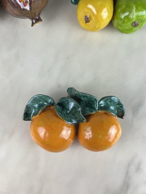 Vintage Italian Glazed Terracotta Fruit, 1980s, Set of 5-YST-1768909