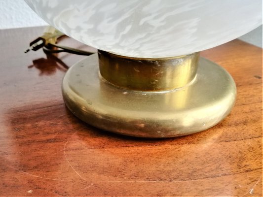 Vintage Italian Globe Bedside Light in Murano Glass with Swirl Pattern, 1970s-NKJ-1295676