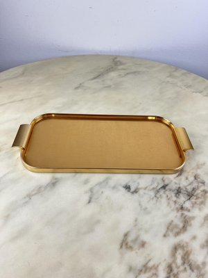 Vintage Italian Golden Aluminum Tray, 1960-YST-1816640