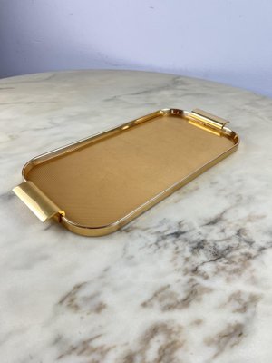 Vintage Italian Golden Aluminum Tray, 1960-YST-1816640