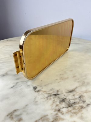 Vintage Italian Golden Aluminum Tray, 1960-YST-1816640