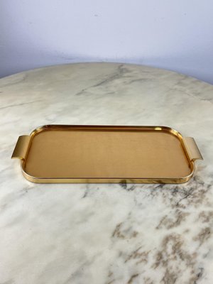 Vintage Italian Golden Aluminum Tray, 1960-YST-1816640