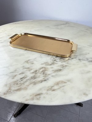 Vintage Italian Golden Aluminum Tray, 1960-YST-1816640