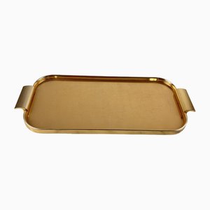 Vintage Italian Golden Aluminum Tray, 1960-YST-1816640