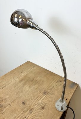 Vintage Italian Gooseneck Table Lamp in Chrome, 1960s-CGF-1720933