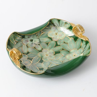 Vintage Italian Green Ceramic Bowl, 1950s-IXK-950019