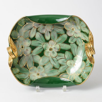 Vintage Italian Green Ceramic Bowl, 1950s-IXK-950019