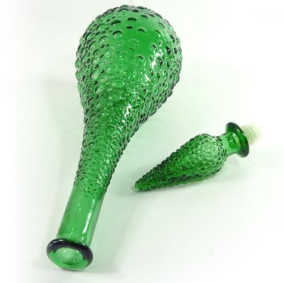 Vintage Italian Green Glass Genie Bottle, 1950s-GIW-1719287