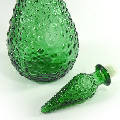 Vintage Italian Green Glass Genie Bottle, 1950s-GIW-1719287