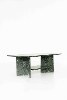 Vintage Italian Green Marble Coffee Table, 1980s-UQV-1357470