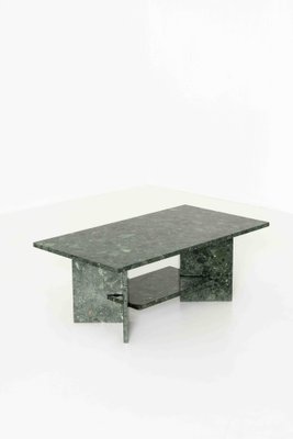 Vintage Italian Green Marble Coffee Table, 1980s-UQV-1357470