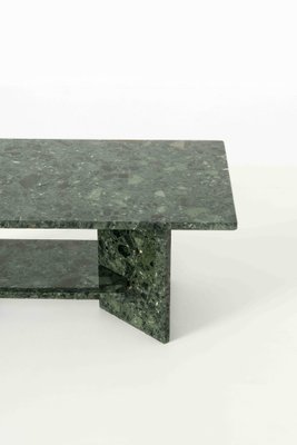 Vintage Italian Green Marble Coffee Table, 1980s-UQV-1357470