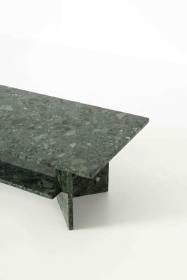 Vintage Italian Green Marble Coffee Table, 1980s-UQV-1357470