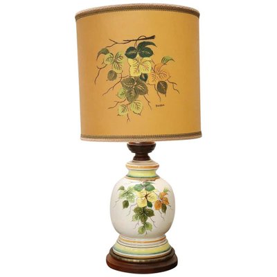 Vintage Italian Hand Painted Ceramic Table Lamp, 1980s-DCO-838469