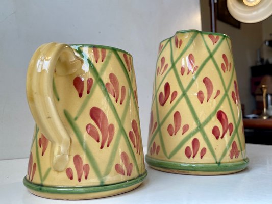 Vintage Italian Hand-Painted Pottery Jugs from Lamas, Set of 2-LCR-1300287