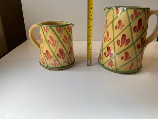 Vintage Italian Hand-Painted Pottery Jugs from Lamas, Set of 2-LCR-1300287