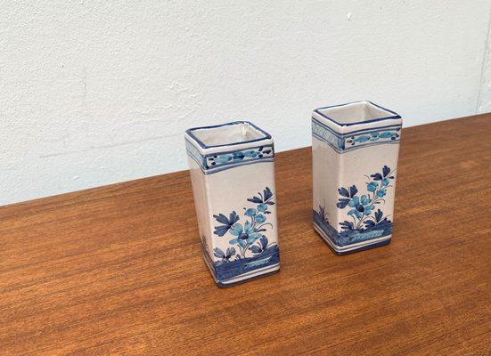 Vintage Italian Handpainted Vase from Larucci Italy, 1970s, Set of 2-UAH-1347988