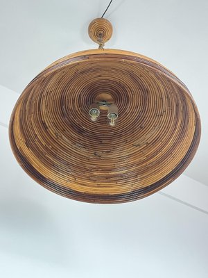 Vintage Italian Hanging Lamp in Bamboo and Rattan, 1960s-YST-1723762