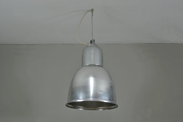 Vintage Italian Industrial Aluminum and Metal Lamp, 1970s-QZZ-1126362