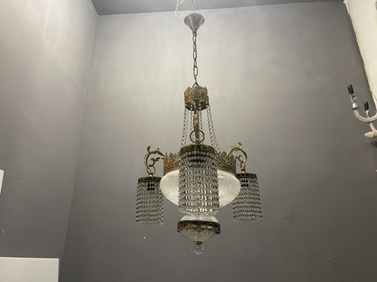 Vintage Italian Liberty Chandelier, 1930s-JJC-1176705