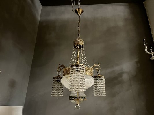 Vintage Italian Liberty Chandelier, 1930s-JJC-1176705