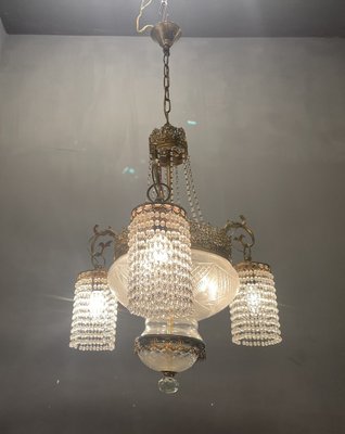 Vintage Italian Liberty Chandelier, 1930s-JJC-1176705