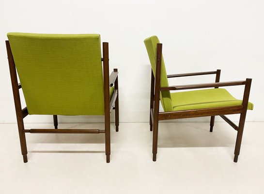 Vintage Italian Lime Cherry & Cotton Armchairs, 1970s, Set of 2-WIM-1279468