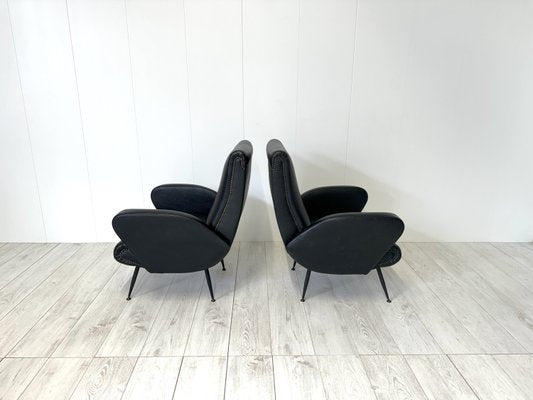 Vintage Italian Lounge Chairs, 1950s, Set of 2-NWG-2028899