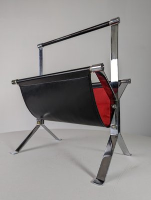 Vintage Italian Magazine Rack by Alessandro Albrizzi, 1970s-JJT-1277840