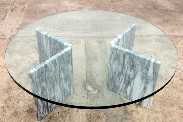 Vintage Italian Marble Coffee Table, 1970s-EZZ-1739940