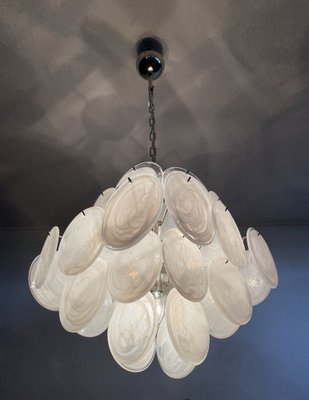 Vintage Italian Murano Chandelier with 36 White Disks, 1979-FHZ-974579