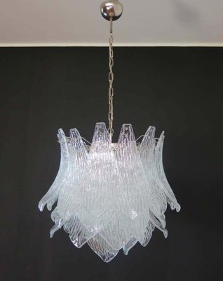 Vintage Italian Murano Glass Ceiling Lamp with 38 Transparent Glasses, 1987-FHZ-666975