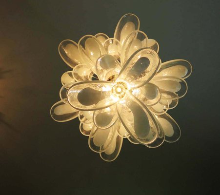 Vintage Italian Murano Glass Chandelier with 30 Glass Petals, 1983-FHZ-637615