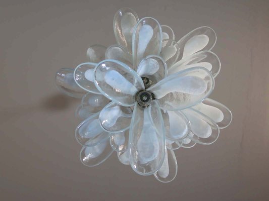 Vintage Italian Murano Glass Chandelier with 30 Glass Petals, 1983-FHZ-637615