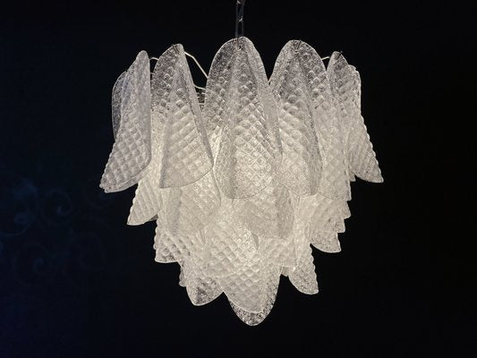 Vintage Italian Murano Glass Chandelier with 41 Rondini Glass Petals, 1980s-FHZ-965720