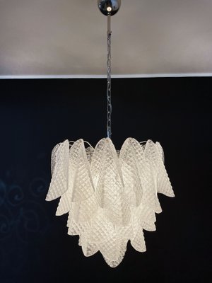 Vintage Italian Murano Glass Chandelier with 41 Rondini Glass Petals, 1980s-FHZ-965720