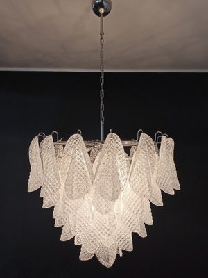 Vintage Italian Murano Glass Chandelier with 57 Glass Rondini Petals, 1980s-FHZ-964616