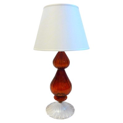 Vintage Italian Murano Glass Table Lamp, 1980s-FO-589338