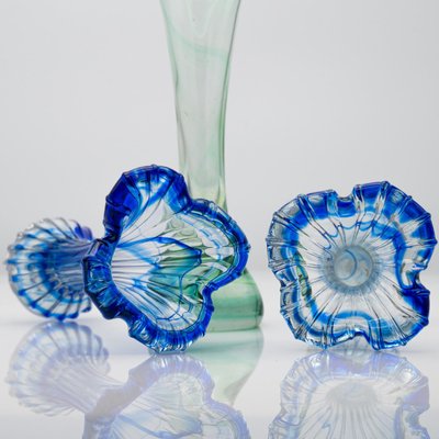 Vintage Italian Murano Glass Vases, 1970, Set of 3-VDW-2026340