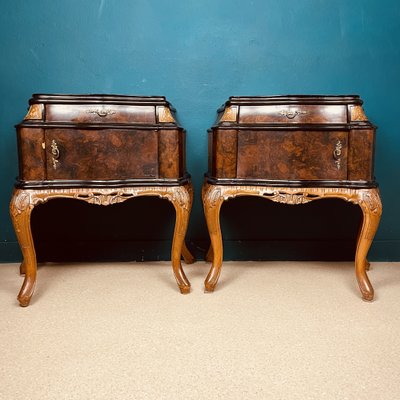 Vintage Italian Nightstand in Wood, 1950s, Set of 2-WQC-1256158